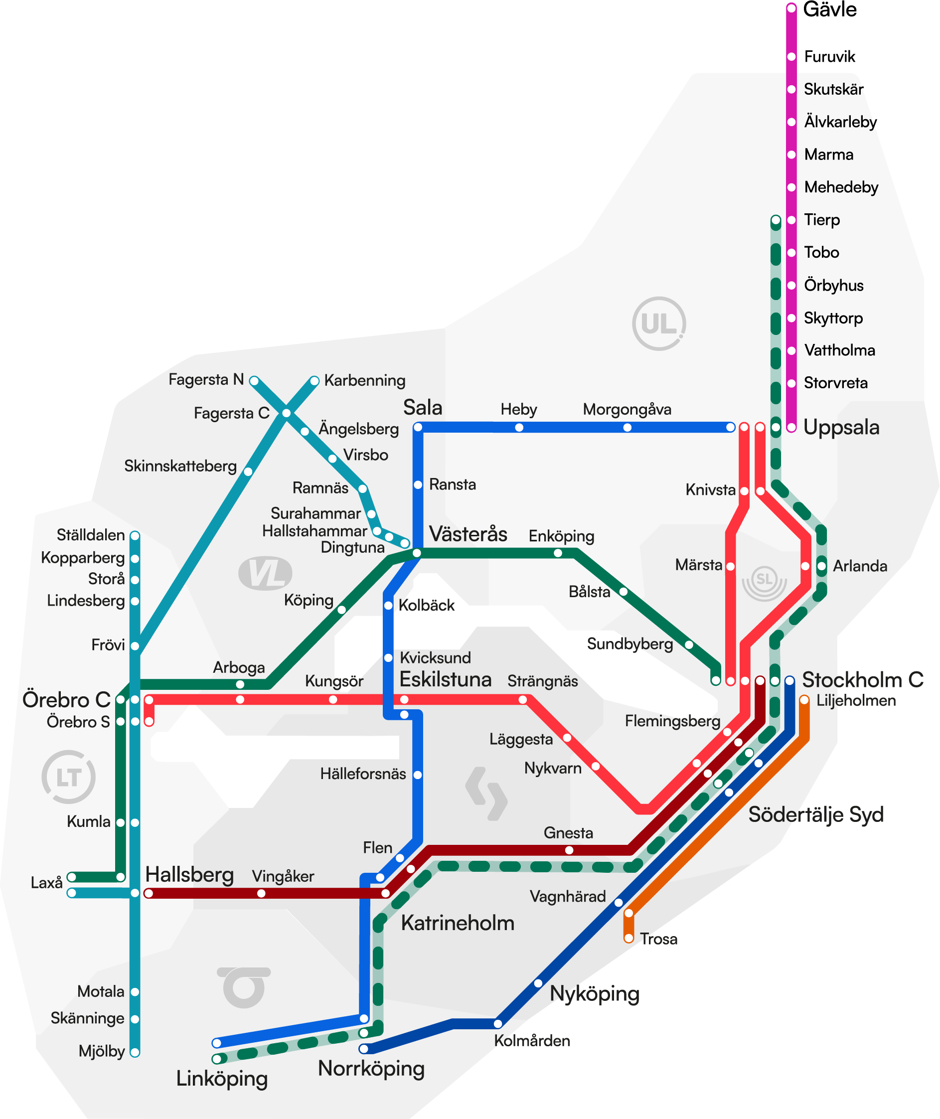 Linjekarta Movingo periodbiljett